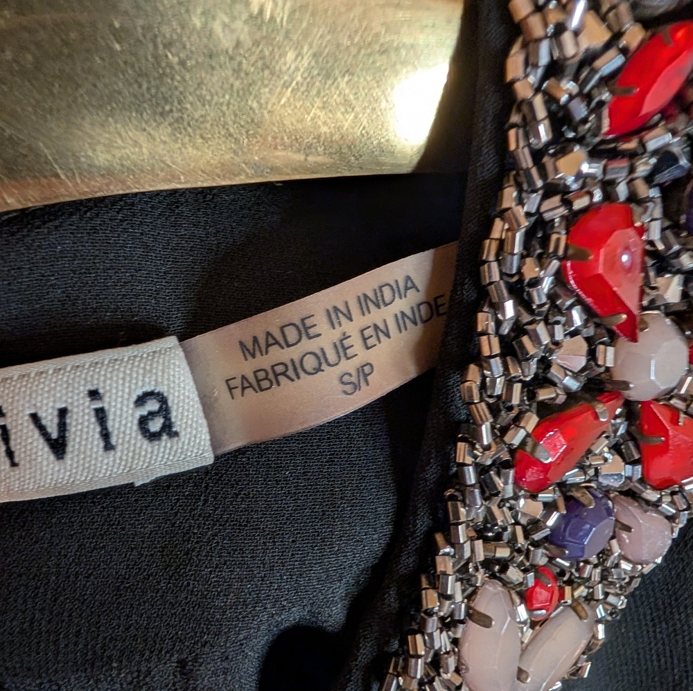 Alice+Olivia Beaded and Jeweled Halter Neck Tank Size Small - Picture 5 of 7